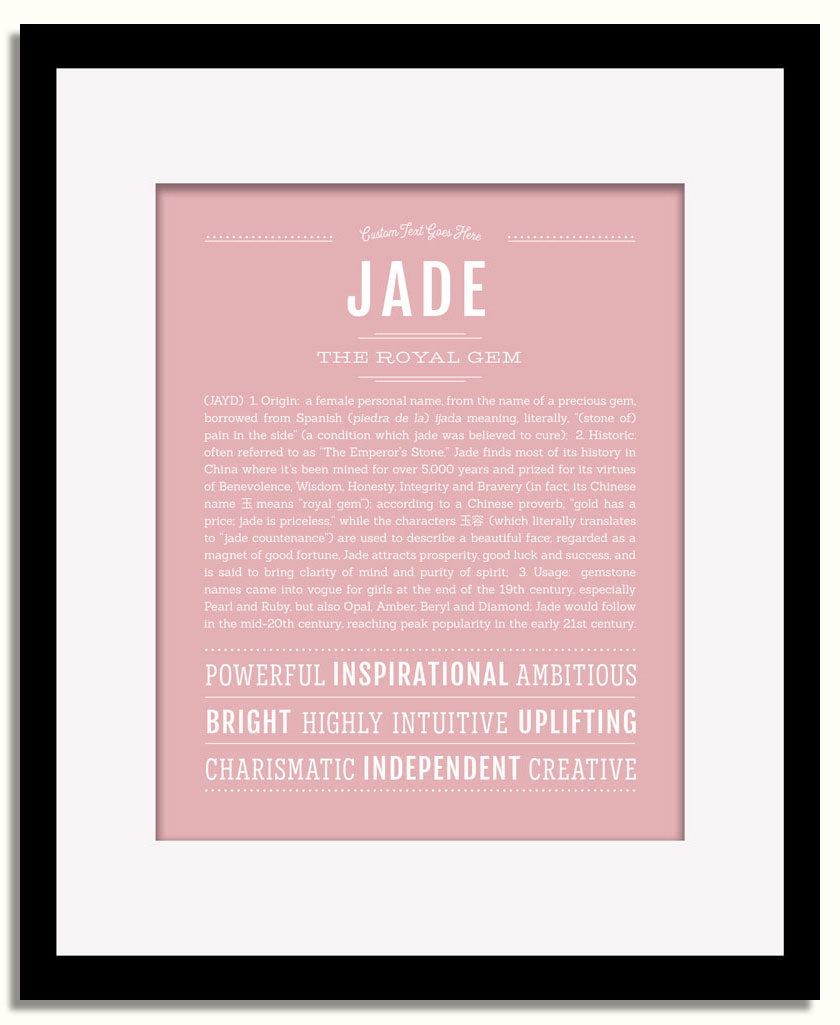 Frame Options | Dusty Rose | Black Frame, Matted