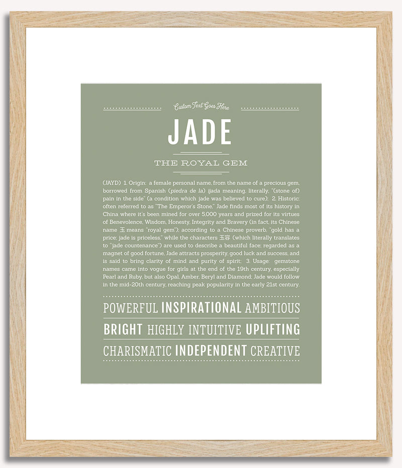 Jade | Name Art Print