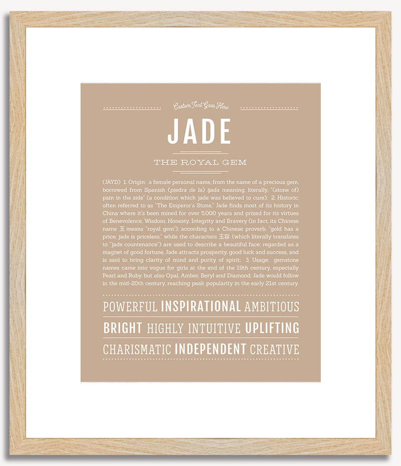 Jade | Name Art Print