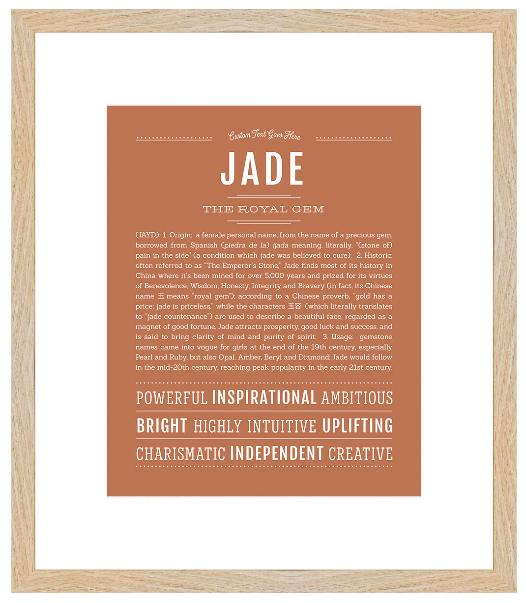 Jade | Name Art Print