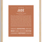 Jade | Name Art Print