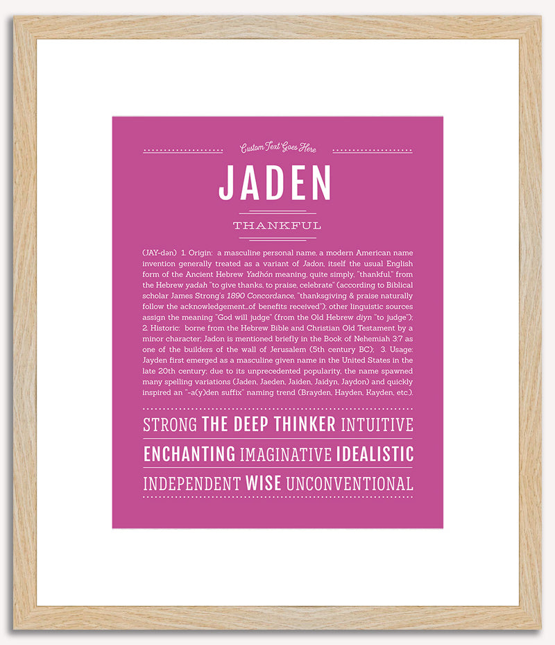 Jaden (male) | Name Art Print