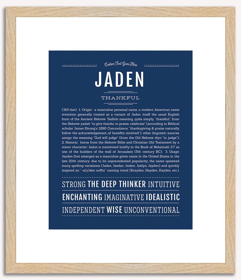 Jaden (male) | Name Art Print