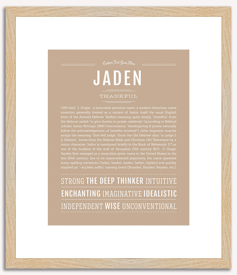 Jaden (male) | Name Art Print