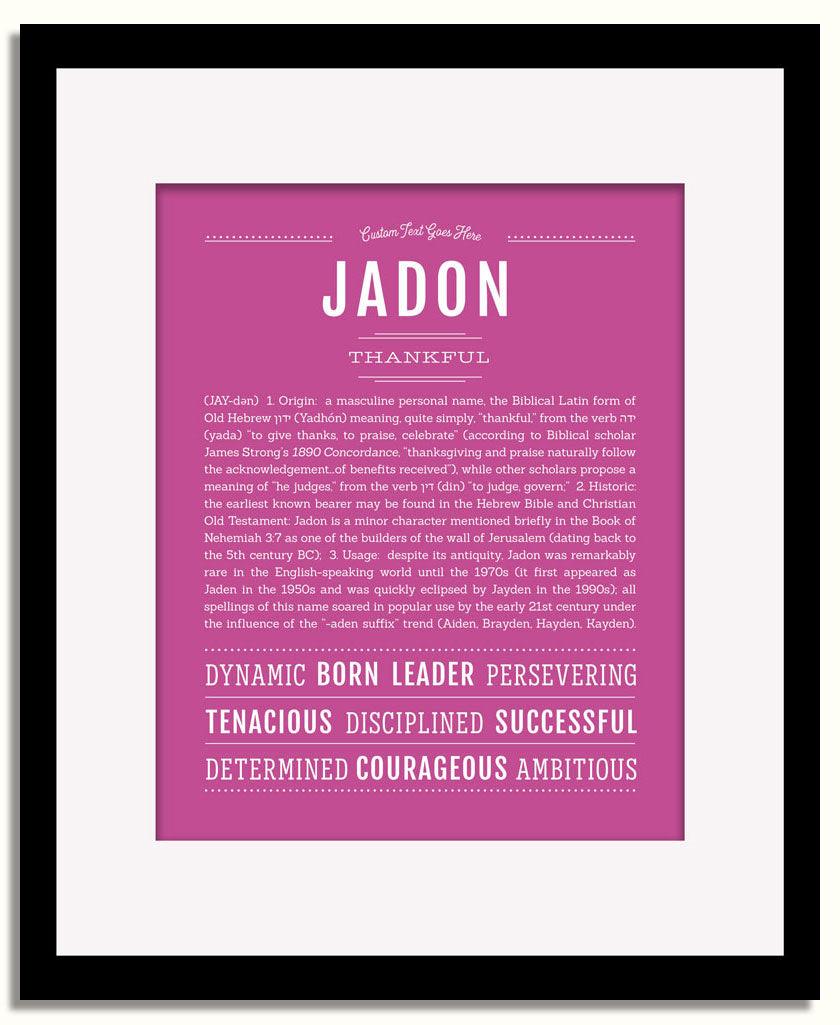 Frame Options | Dark Pink | Black Frame, Matted