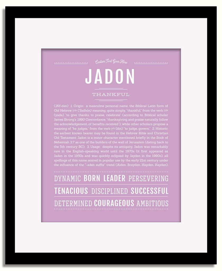 Frame Options | Lilac | Black Frame, Matted