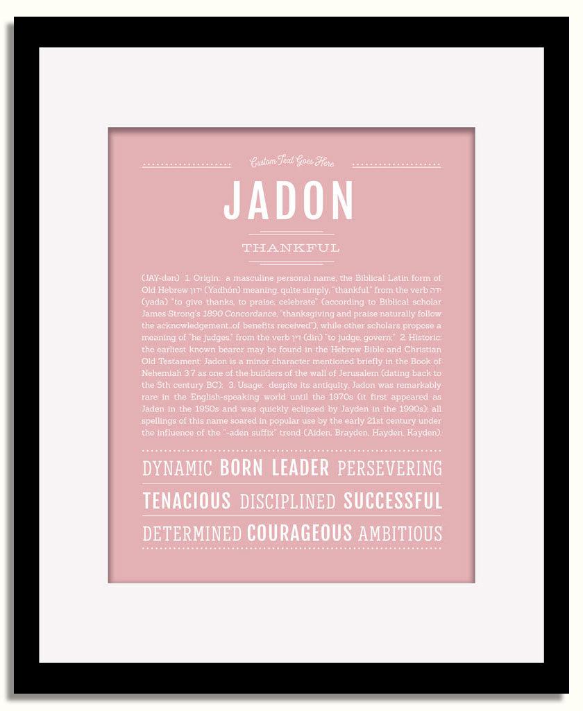 Frame Options | Dusty Rose | Black Frame, Matted