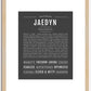 Jaedyn (female) | Name Art Print