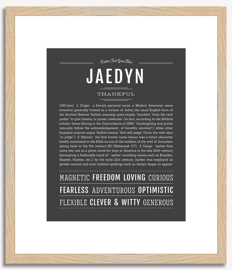 Jaedyn (male) | Name Art Print