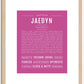 Jaedyn (female) | Name Art Print