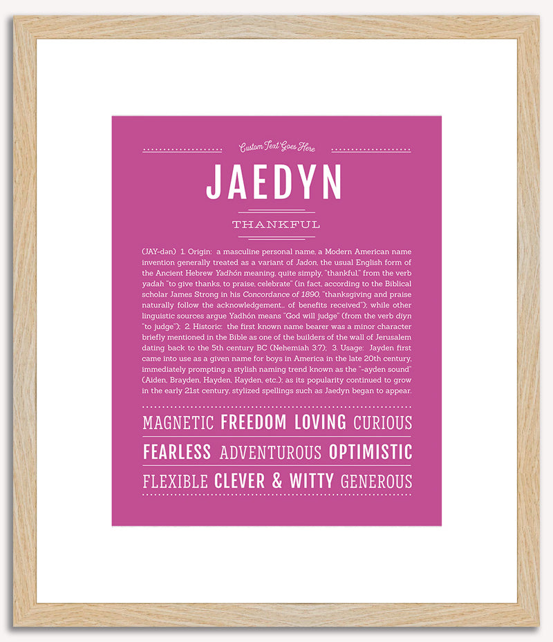 Jaedyn (male) | Name Art Print