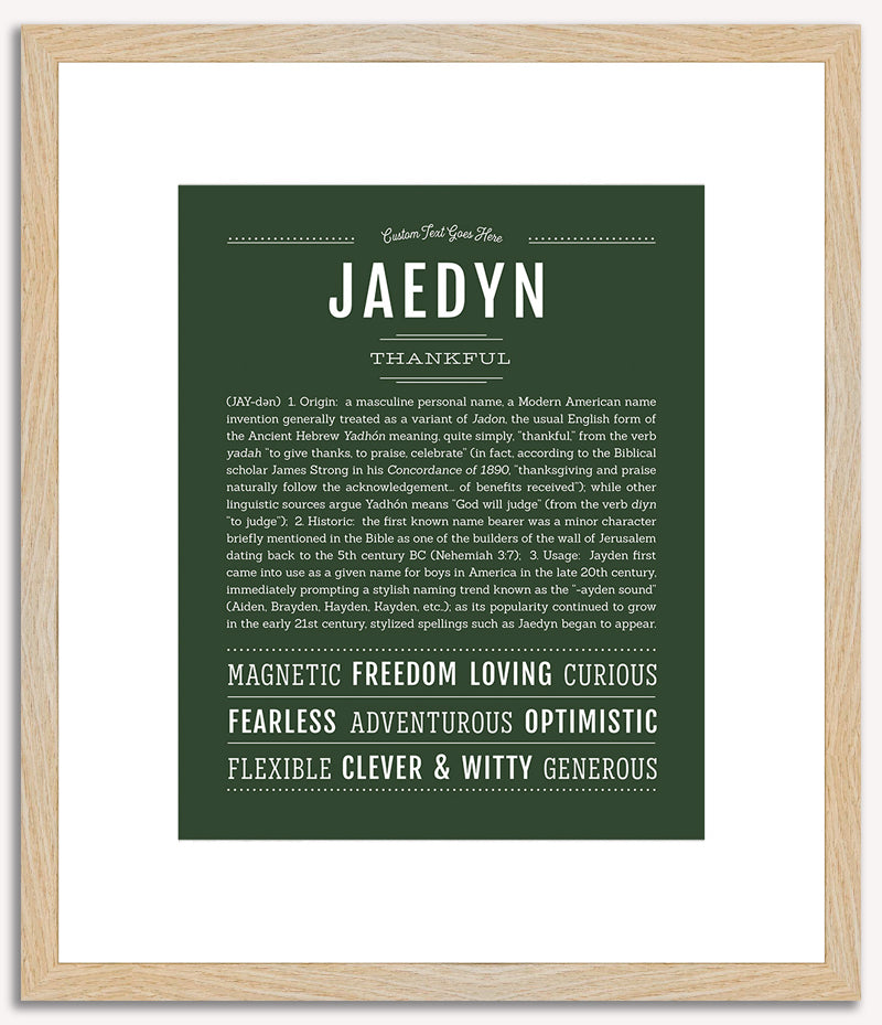 Jaedyn (male) | Name Art Print