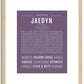 Jaedyn (female) | Name Art Print