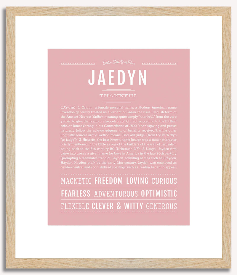 Jaedyn (female) | Name Art Print