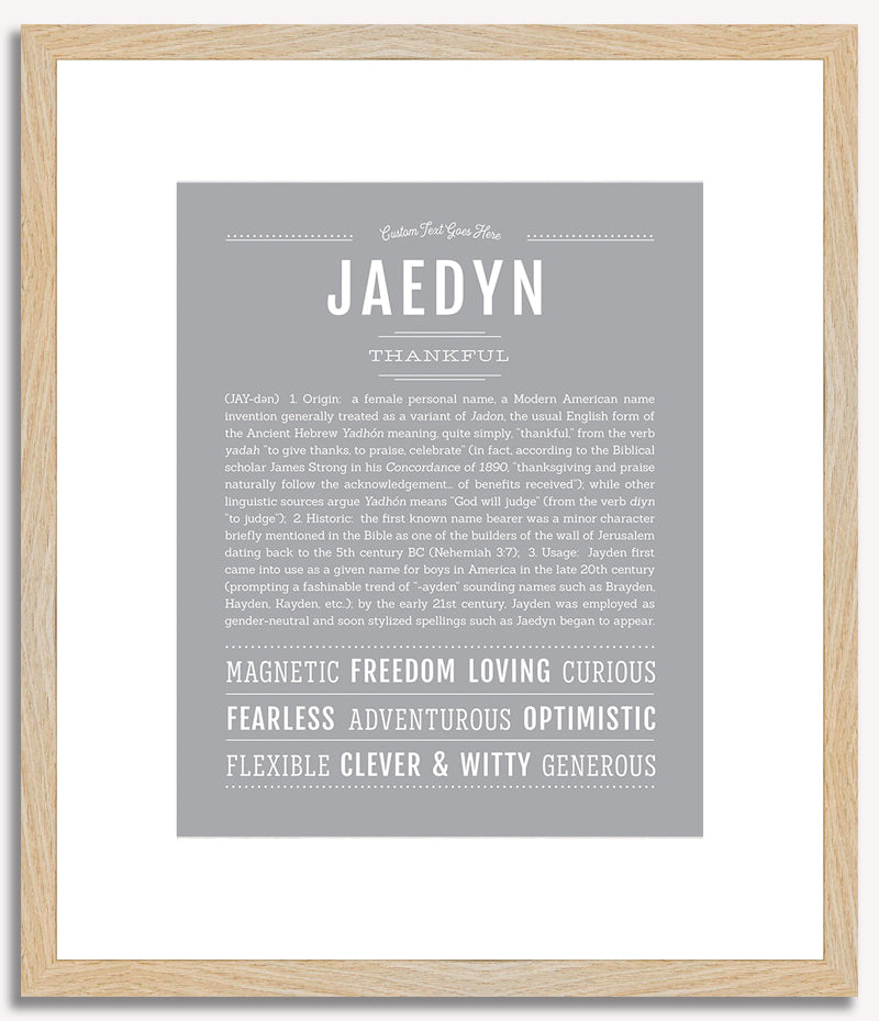 Jaedyn (female) | Name Art Print