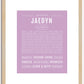 Jaedyn (female) | Name Art Print