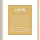 Jaedyn (female) | Name Art Print