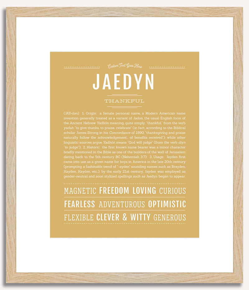 Jaedyn (female) | Name Art Print