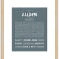 Jaedyn (female) | Name Art Print