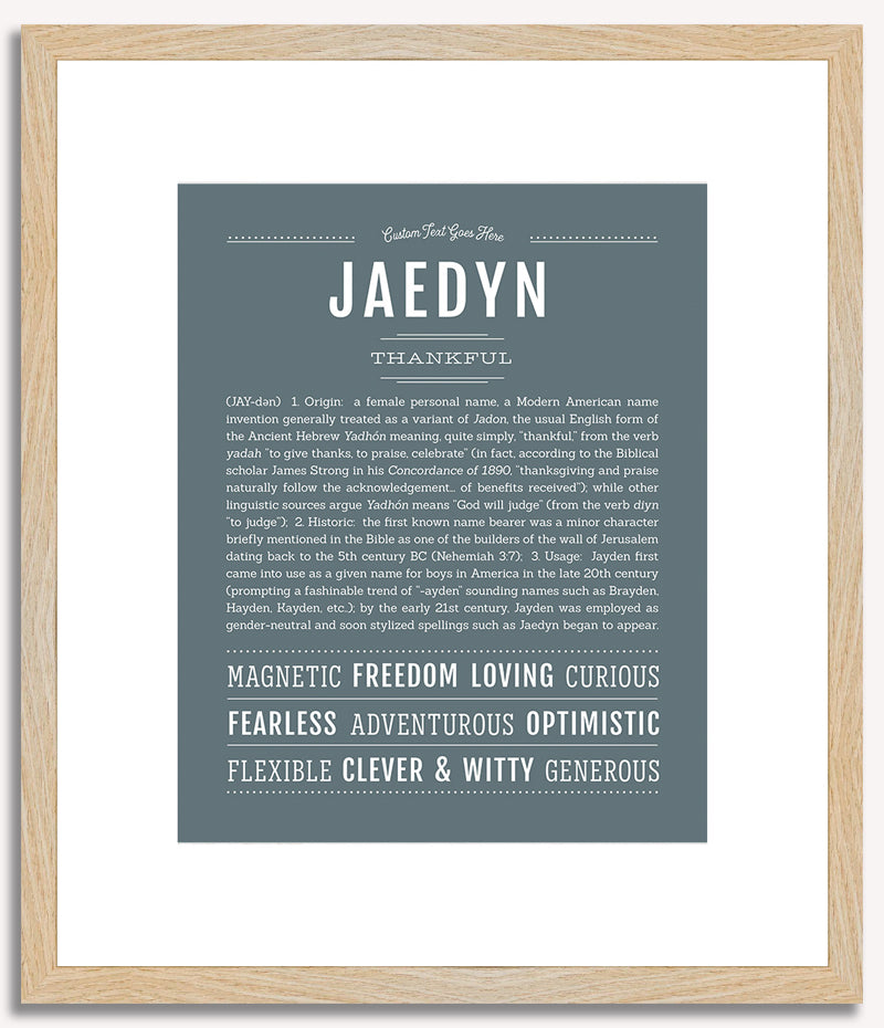 Jaedyn (female) | Name Art Print