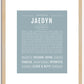 Jaedyn (female) | Name Art Print