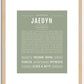 Jaedyn (female) | Name Art Print