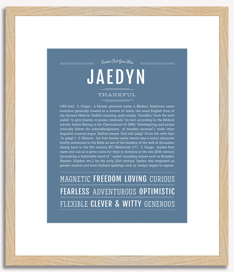 Jaedyn (female) | Name Art Print