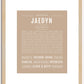 Jaedyn (female) | Name Art Print