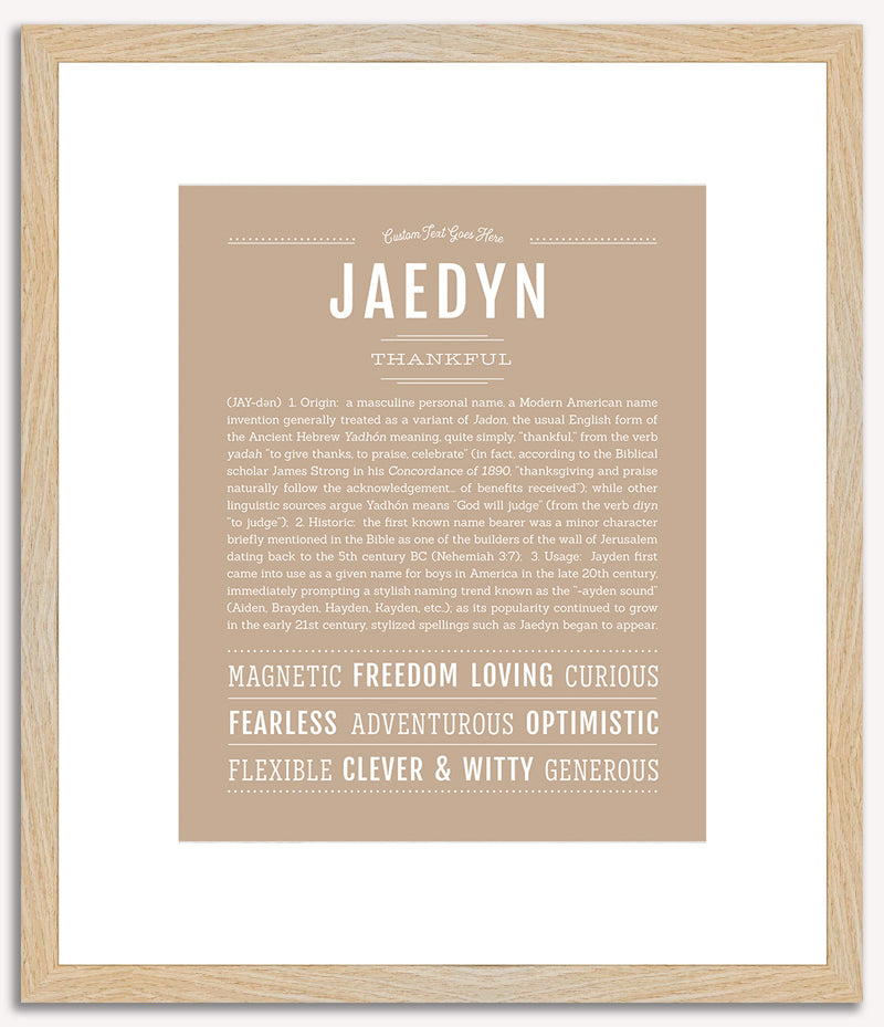 Jaedyn (male) | Name Art Print