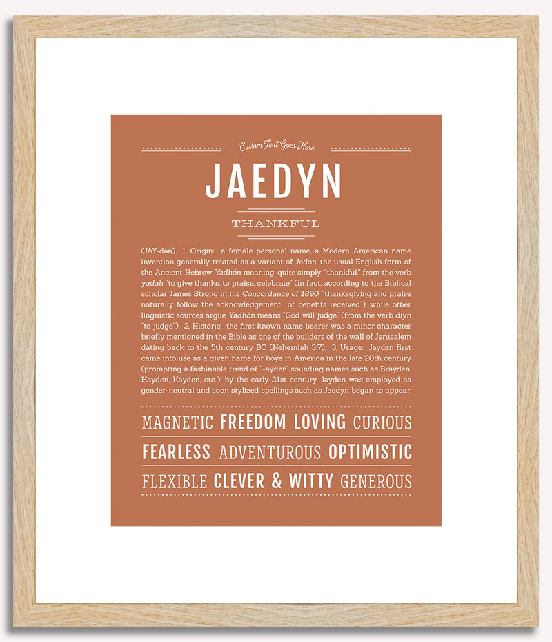 Jaedyn (male) | Name Art Print