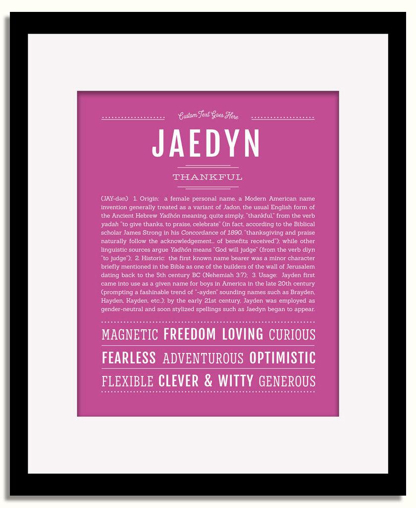 Frame Options | Dark Pink | Black Frame, Matted