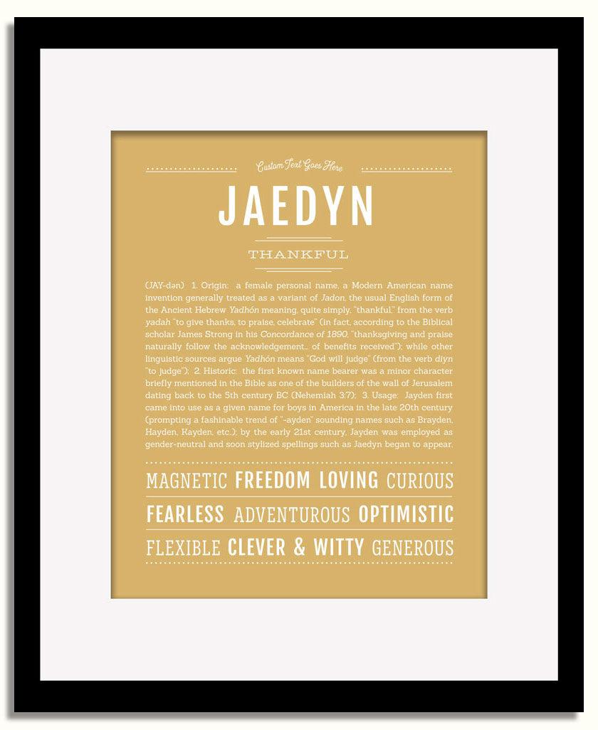 Frame Options | Matte Gold | Black Frame, Matted