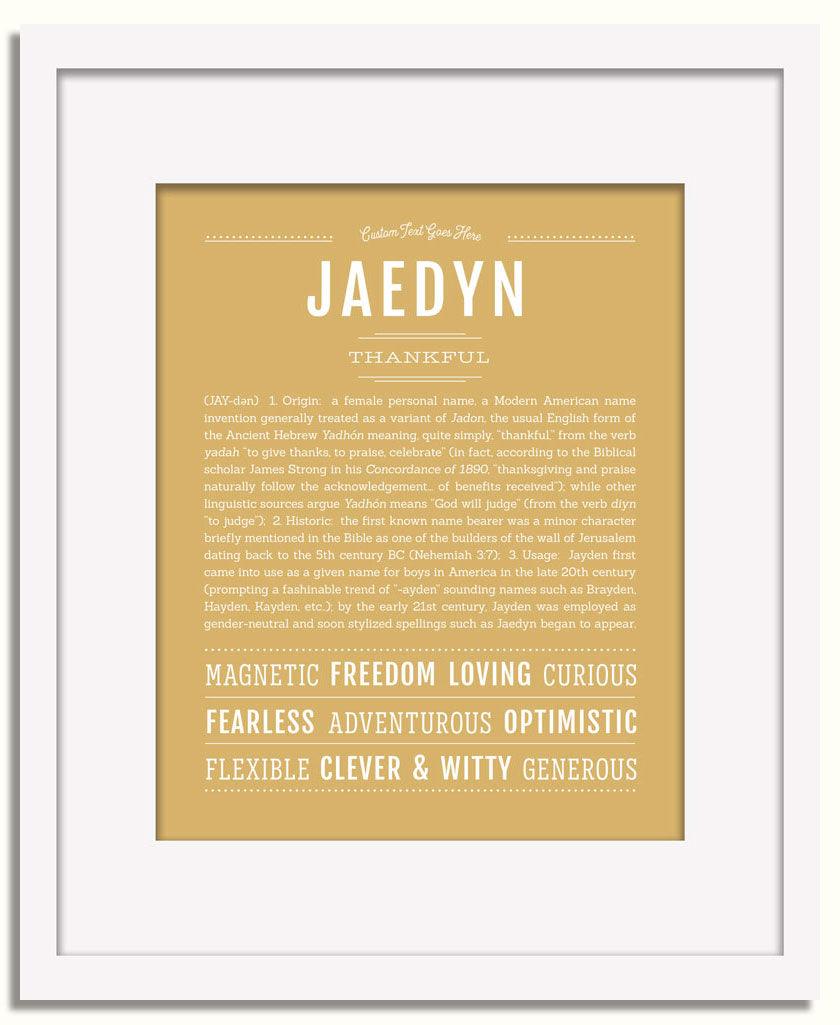 Frame Options | Matte Gold | White Frame, Matted