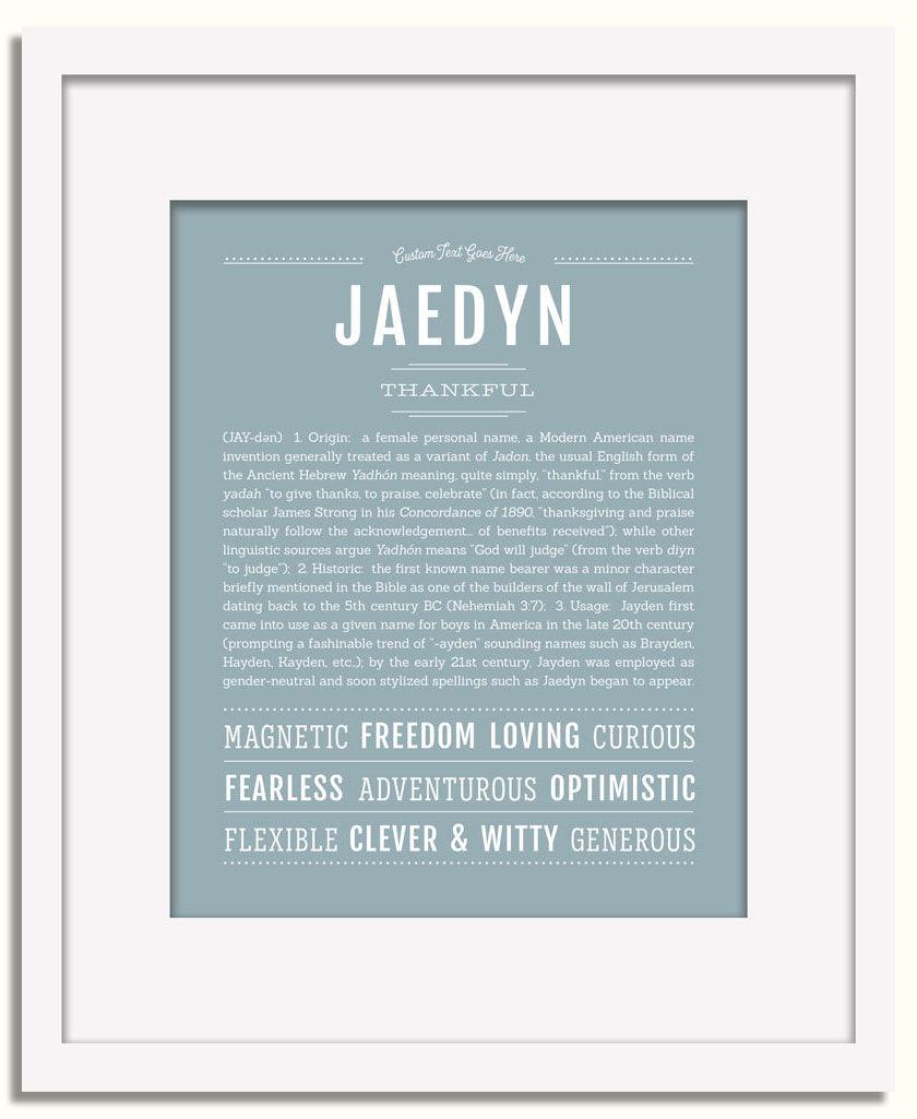 Frame Options | Powder Blue | White Frame, Matted