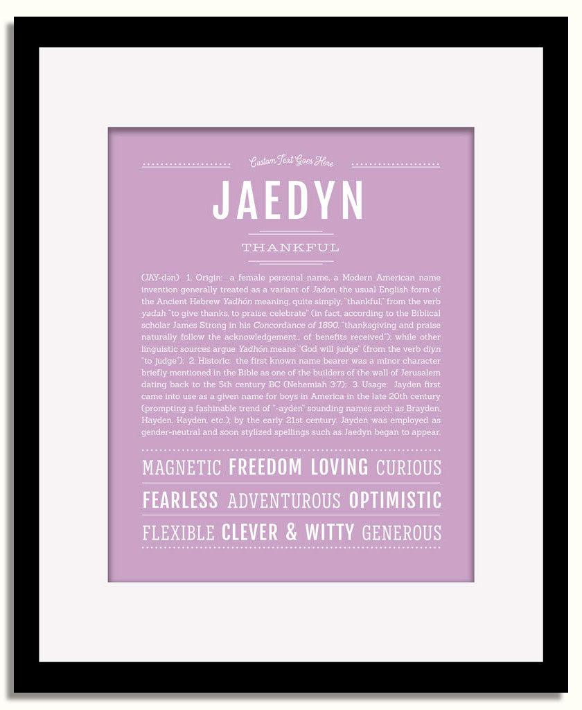 Frame Options | Lilac | Black Frame, Matted