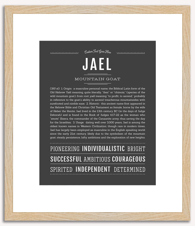 Jael (male) | Name Art Print