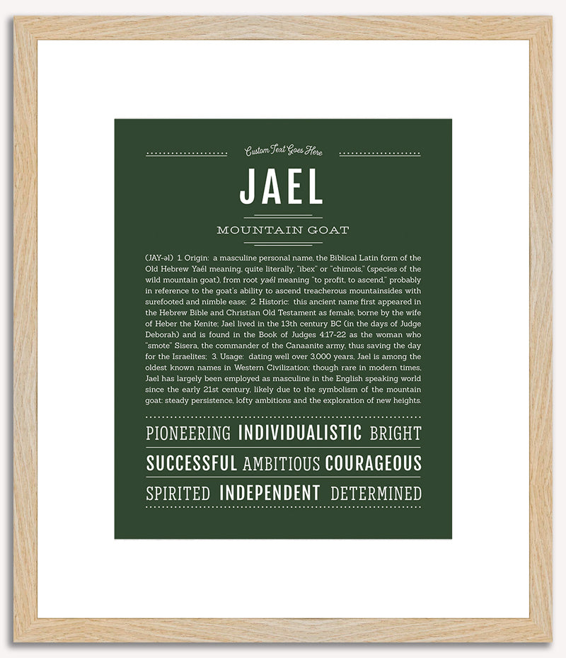 Jael (male) | Name Art Print