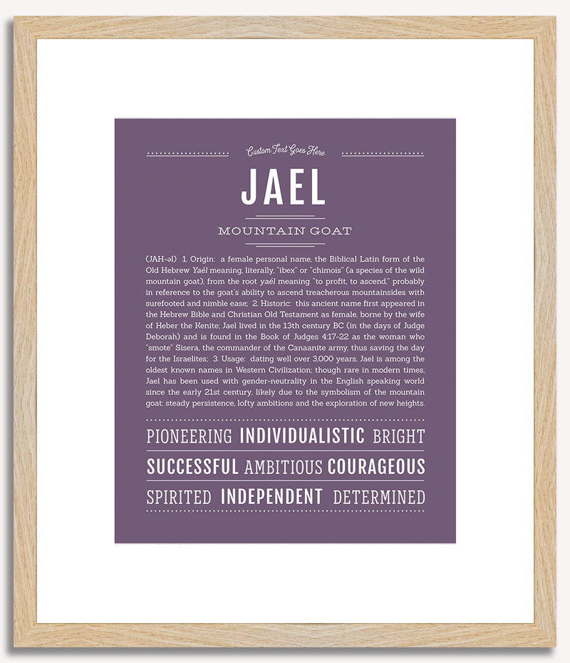 Jael (female) | Name Art Print