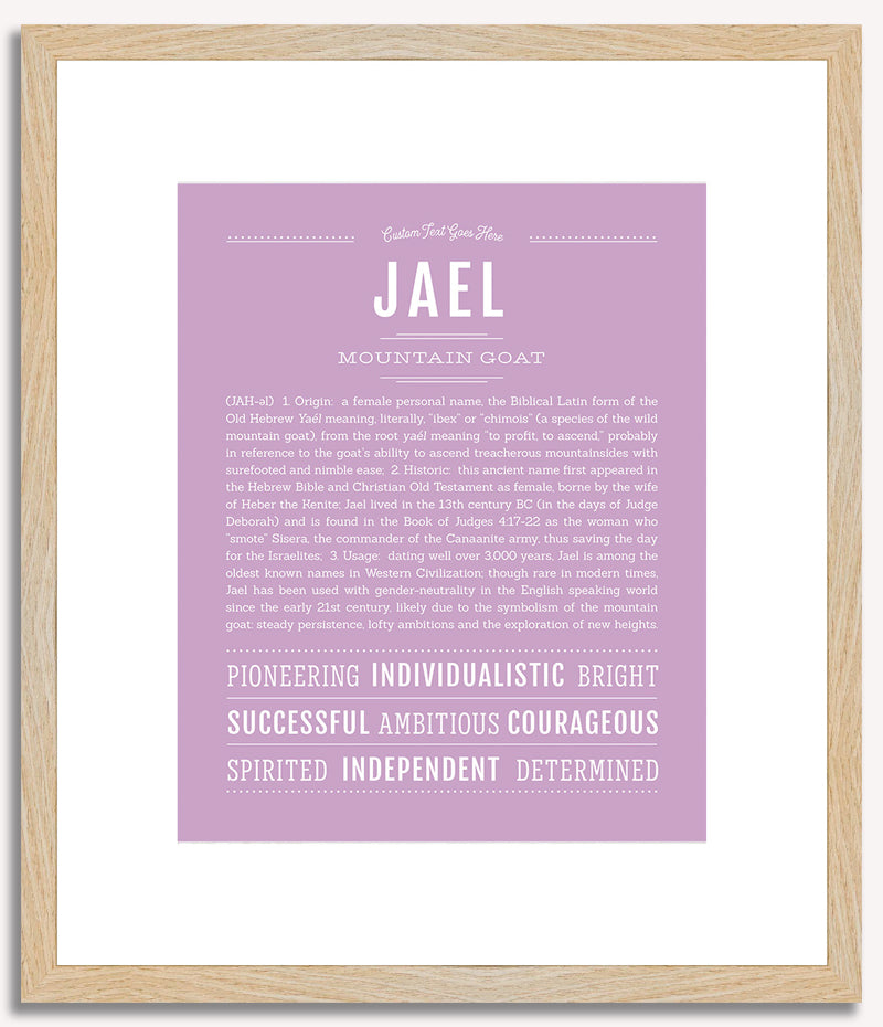 Jael (female) | Name Art Print