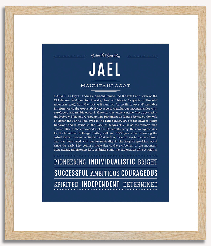 Jael (female) | Name Art Print