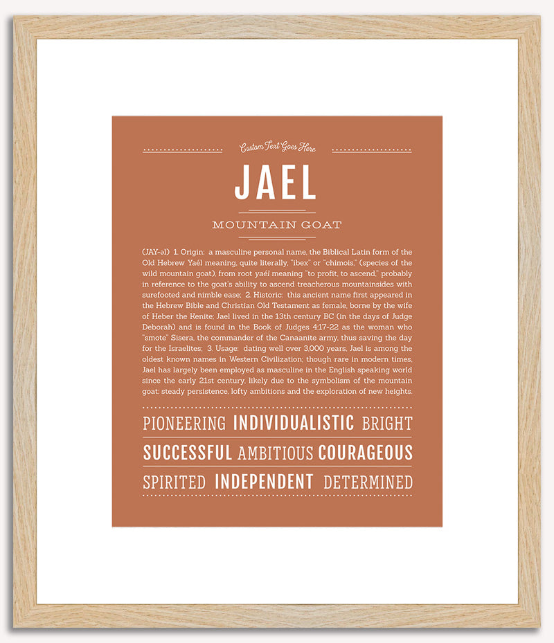 Jael (male) | Name Art Print