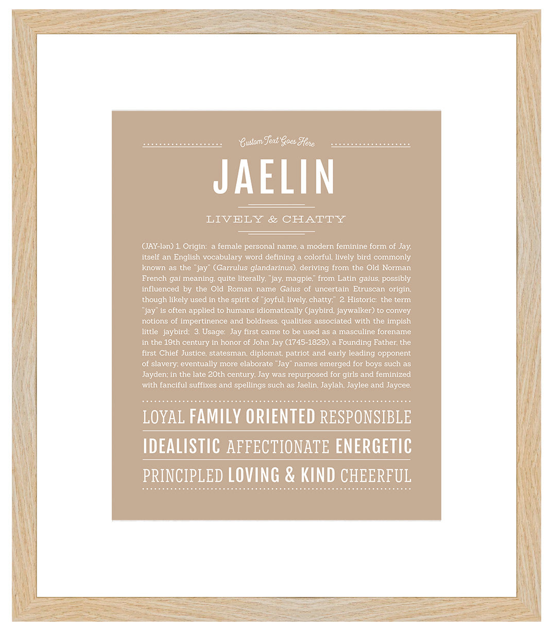 Jaelin | Name Art Print