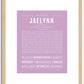 Jaelynn | Name Art Print