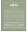 Jaida | Name Art Print – Name Stories