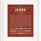Jaidon | Name Art Print