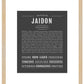 Jaidon | Name Art Print