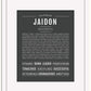 Jaidon | Name Art Print
