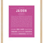 Jaidon | Name Art Print