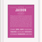 Jaidon | Name Art Print