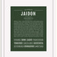 Jaidon | Name Art Print